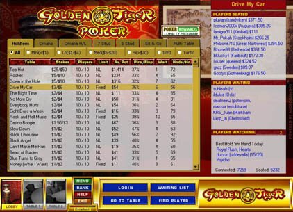 Download Golden Tiger Poker!